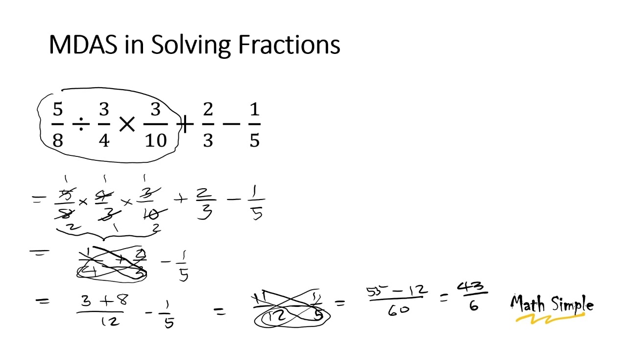 MDAS Multiplication/Division&Addition/Subtraction
