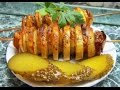 Шашлык из картошки с салом в духовке.  Skewers of potatoes with bacon in the oven