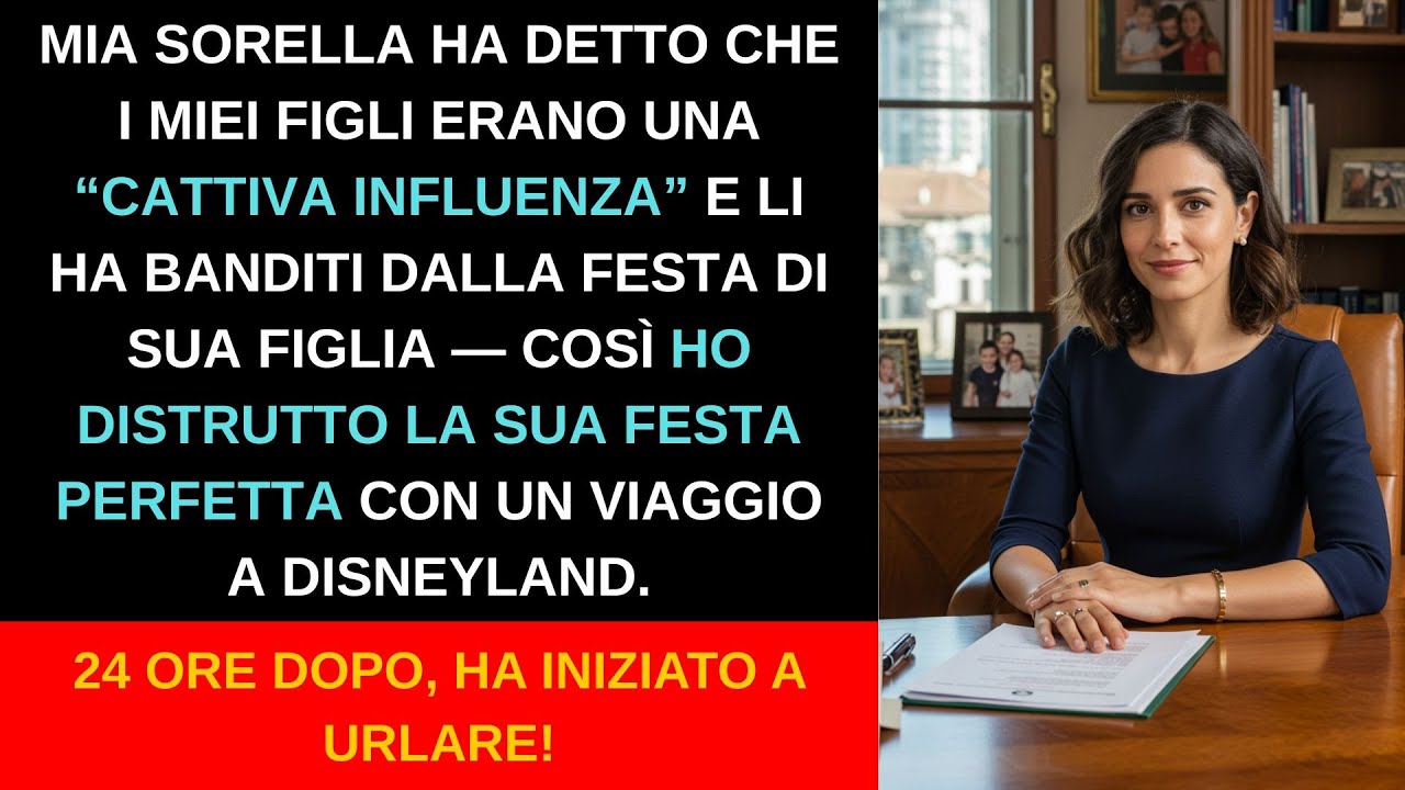 Mia sorella disse che i miei figli erano una cattiva influenza e li escluse dalla festa di famiglia.
