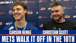 Carson Benge and Christian Scott on Mets 'indescribable' walk-off win vs. Tigers