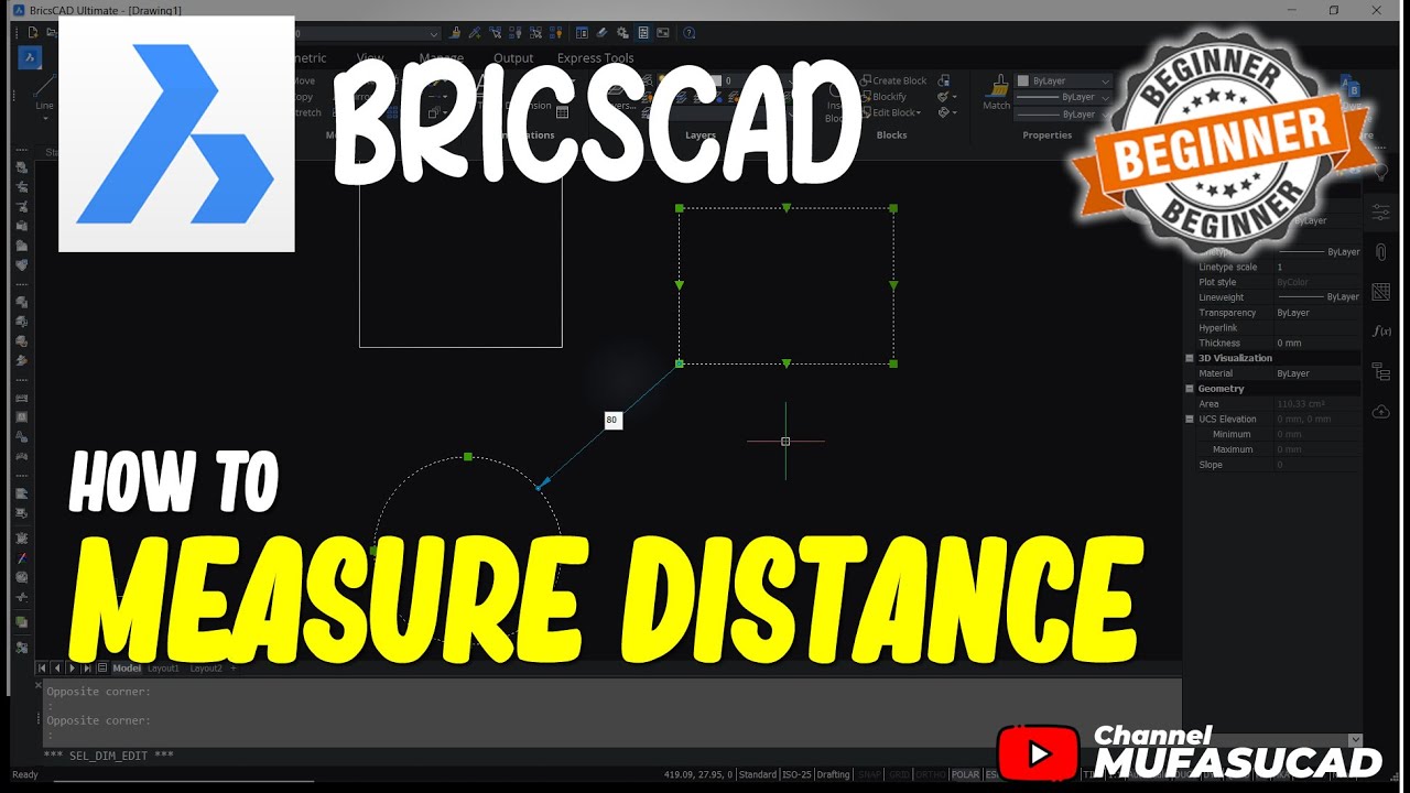 How To Measure Distance In BricsCAD - YouTube