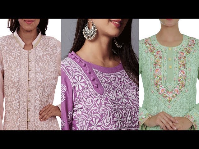 Designer Kurtis [*Sfq*] Paisley Lakhnawi Chikan Muslin Cotten Kurta's | Kurta  designs women, Kurta designs, Kurti designs