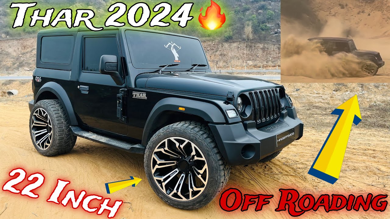 Modified Mahindra Thar with 22 Inch Alloywheels🔥इस Gaddi को कही भी le jao😱6 Lakh ki Modification