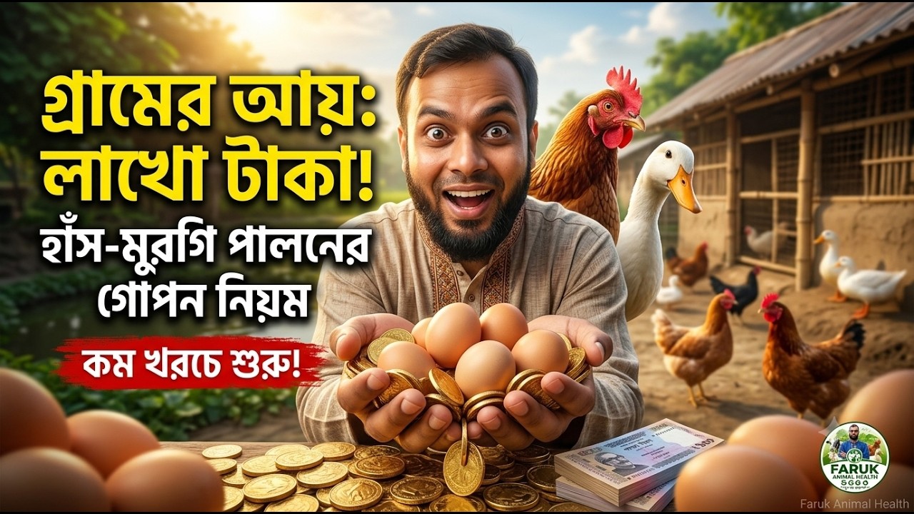 গ্রামে হাঁস-মুরগি পালন করে আয় | কম খরচে দেশি মুরগির খামার শুরু করার নিয়ম  Farmingfaruk animal helth