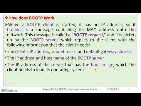 MODULE 4 - TOPIC 4 - BOOTSTRAP PROTOCOL (BOOTP)