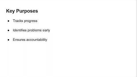 5  Key purposes of Monitoring