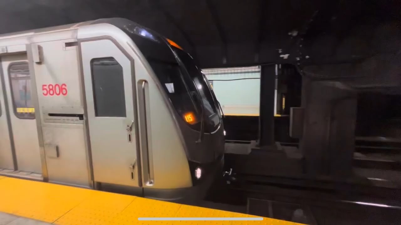 TTC Bombardier TR Train 115 With Cab Leader 5806 Departing Wellesley Station