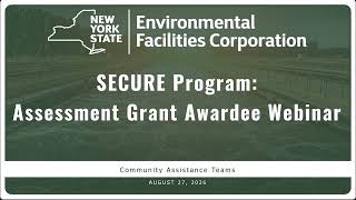 SECURE Grant Assessment Awardee Webinar 2026