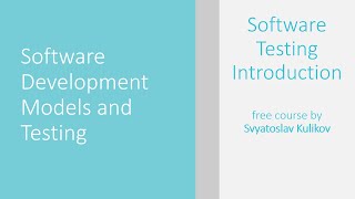 01 - 05 - Software Development Models and Testing [RUS]