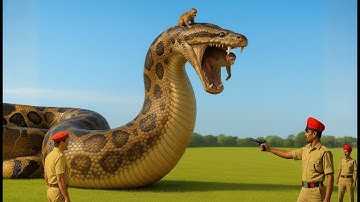 Heroic Rescue Team Saves Helpless White Bull From Massive Python Attack in Peaceful Green Meadow