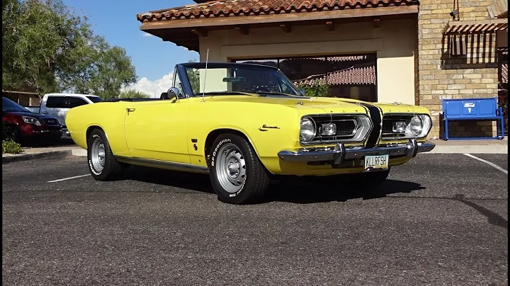 1967 Plymouth Barracuda Convertible in Yellow & Custom Engine Sound My Car Story with Lou Costabile