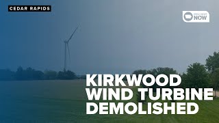 Kirkwood's wind turbine brought down with explosives