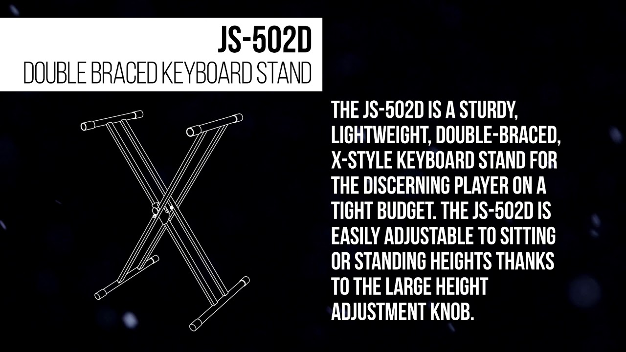 Ultimate Support Product Outlines - JS-502D Double-Braced Keyboard Stand