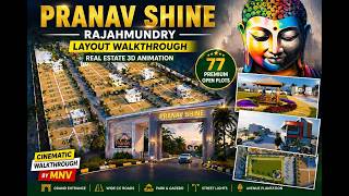 Real Estate Walkthrough Video 🔥 | PRANAV SHINE Layout Rajahmundry | 3D Animation by MNV.