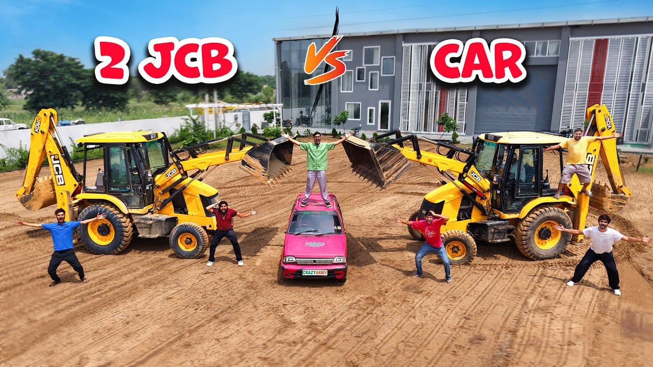 2 JCB vs CAR🔥| Ripping Off a Car With Two JCB | दो जेसीबी गाड़ी की क्या हालत कर पाएंगे?