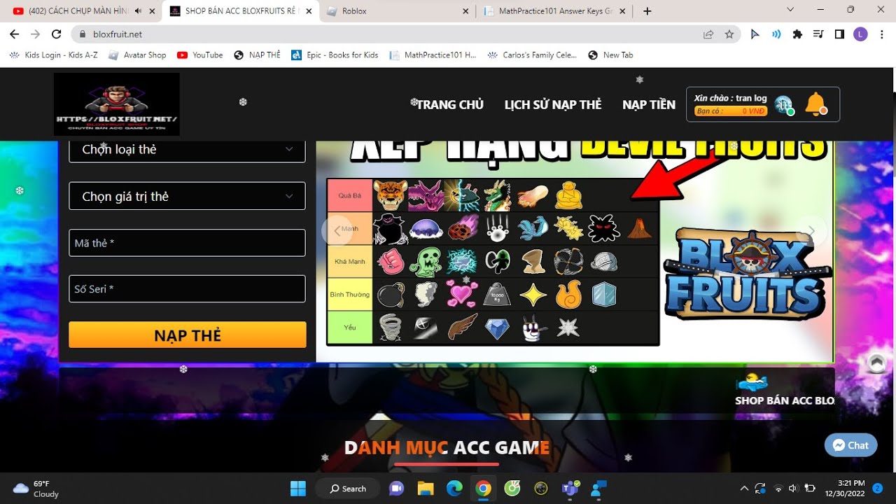 Tang Acc Blox Fruit YouTube Tang acc blox fruit youtube