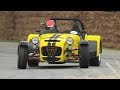 Loud caterham seven 620r driven fast at goodwood fos 2017
