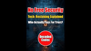 Decoded Codex · Tech (23): What Is Restaking | EigenLayer's Trust Market | No Free Security