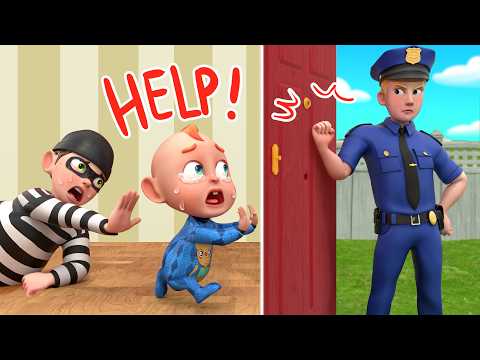 🚨 DON'T OPEN THE DOOR TO STRANGERS! | Police Song | Safety Rules for kids | Rosoo Nursery Rhymes