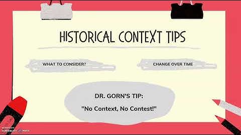 NHD Quick Tip: What is Historical Context?