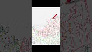 Prickly Pear Cactus in Tucson Mountains, Saguaro National Park, Arizona || Drawing #shorts Prickly Pear Cactus in Tucson Mountains, Saguaro National Park, Arizona || Drawing #shorts