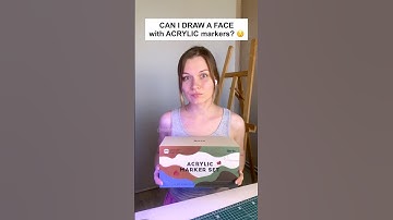 Drawing a Face With NEW Arrtx Acrylic Markers 😳 #art #drawing #markers