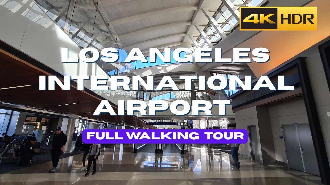 Los Angeles, الولايات المتحدة | مطار K Los Angeles الدولي (LAX) | جولة تفصيلية في مبنى الركاب 4K