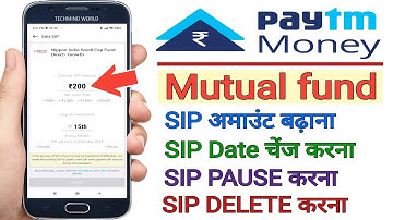 Paytm Money - Mutual Fund SIP ko Modify kaise kare | SIP Amount kaise badhaye | SIP Pause kaise kare
