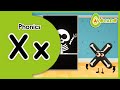 Learning alphabet x  letter x  phonics for kids  abc animation  avocado abc