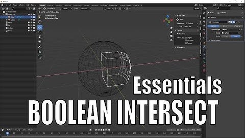 Blender tutorial -  Boolean modifier (INTERSECT)