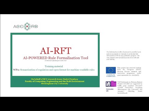 ACCORD AI-RFT too, AI-powered rule formalisation tool - YouTube