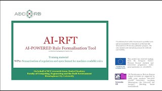 ACCORD AI-RFT too, AI-powered rule formalisation tool