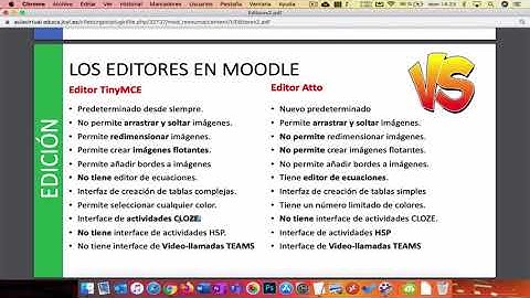 Editores Moodle: Atto Vs. TinyMCE