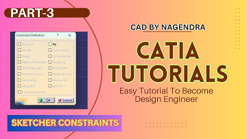 CATIA Tutorials For Beginners Part-3 |Constraints Toolbar #catia