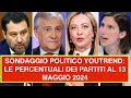 Sondaggio politico youtrend le percentuali dei partiti al 13 maggio 2024