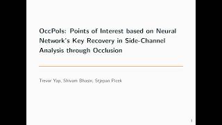 OccPoIs: Points of Interest based on DNN Key Recovery in Side-Channel Analysis through Occlusion