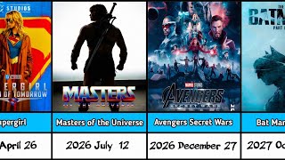 Upcoming Superhero Movies  2026  2027 