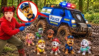 MY DRONE CAUGHT PAW PATROL CHASE & FRIENDS WITH A POLICE CAR IN REAL LIFE!! (WHAT WERE THEY DOING)