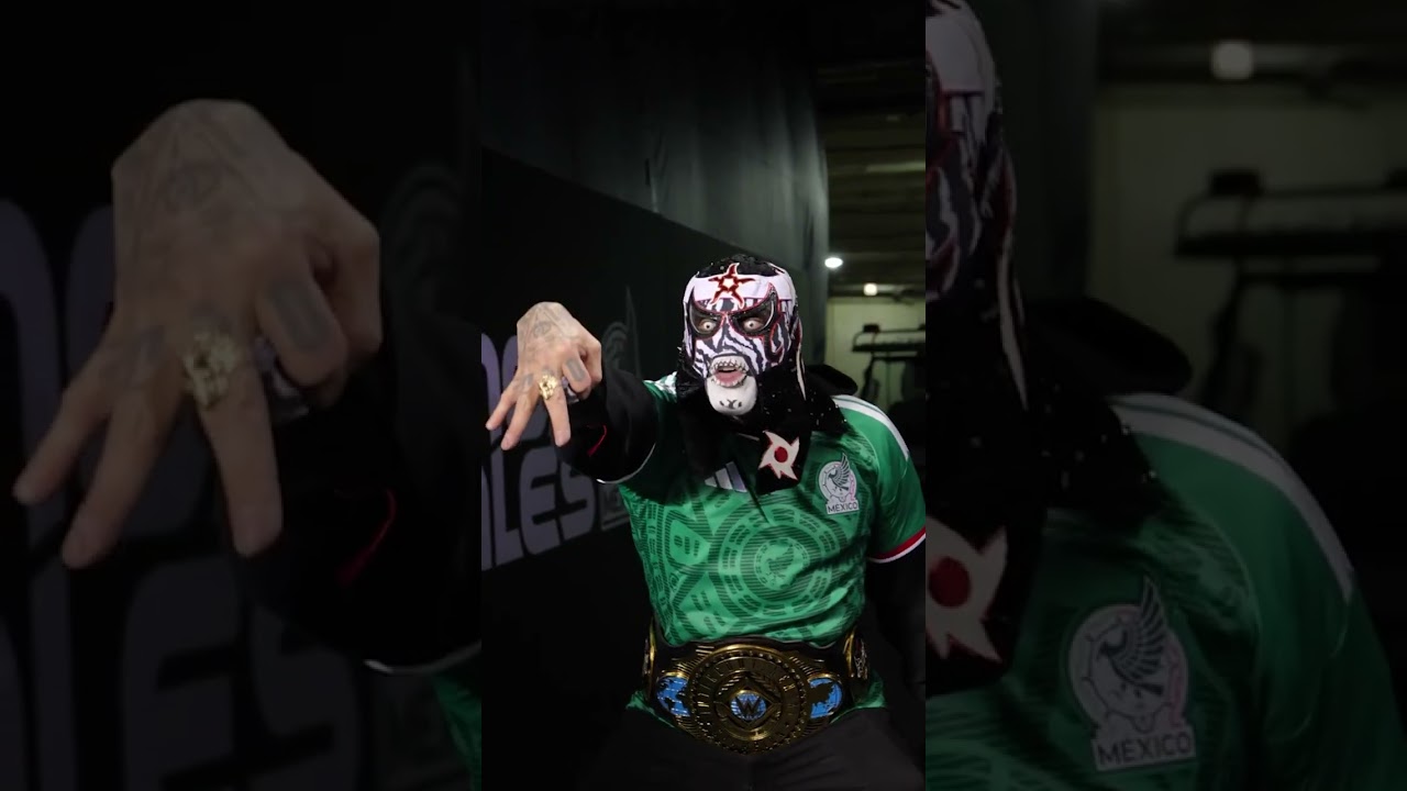 Penta llegando al partido de México vs. Bélgica 🤩🇲🇽