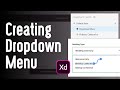 Creating Drop-down Menu Prototype in Adobe Xd (2021)