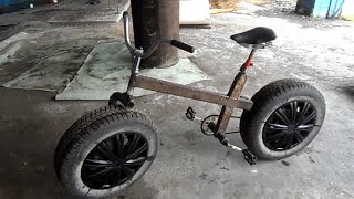 СУПЕР Фэт - байк !!! Сделал своими руками)) 1 часть . SUPER fat bike !!! Made with my own hands)).