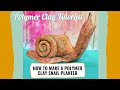 Escape Ordinary Flower Pots with a DIY Polymer Clay Snail Planter