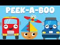 LEARN VEHICLES Peek A Boo Song Cartoons For Kids Lolipapi Peekaboo Firetruck Helicopter