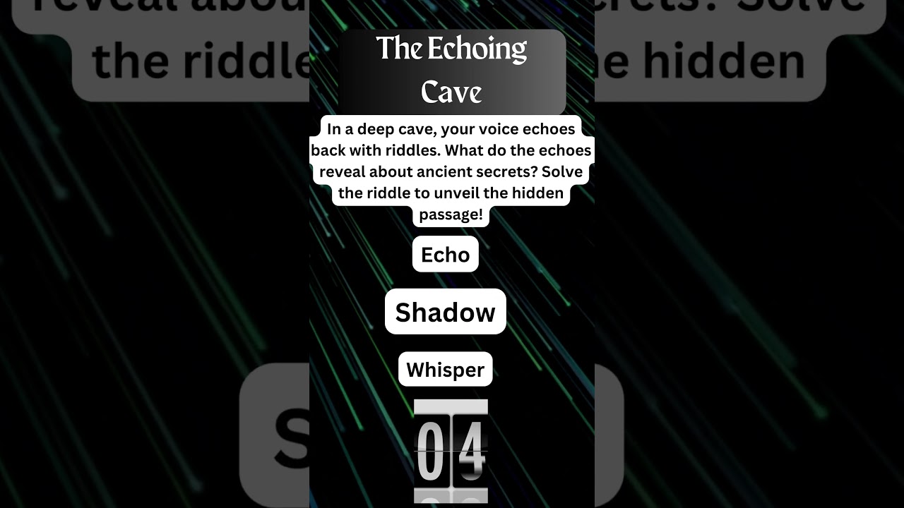 Echoing Cave - Can You Solve the Mystery of the Echo?