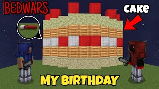 Building a Cake in Bedwars For my Birthday 🍰🍰 🍰