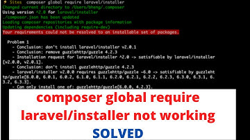 composer global require laravel/installer Not Working | Error SOLVED