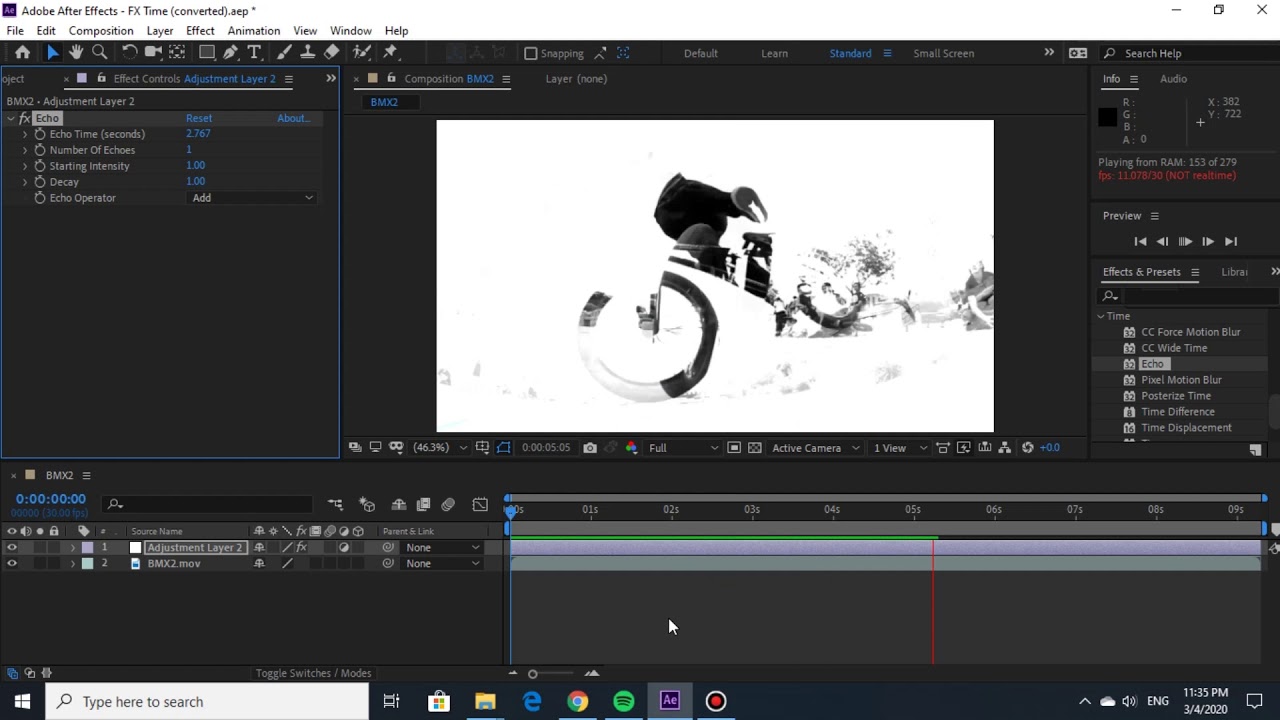 Time effect in AE - YouTube
