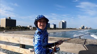 Friendly Fisherkid on Myrtle Beach Pier #shorts