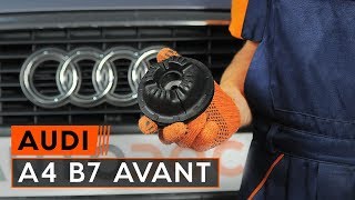 front and rear Top mount installation AUDI A4: video manual