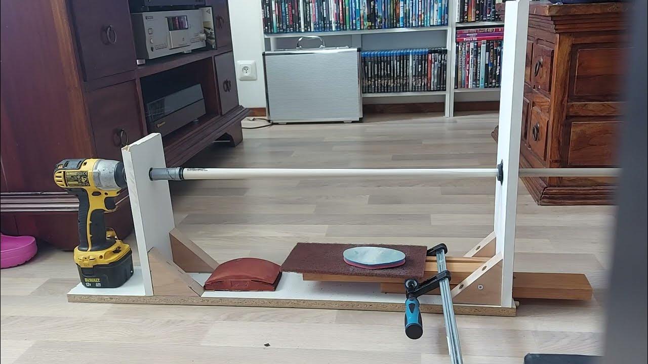 Homemade Pool cue shaft "lathe" first test YouTube